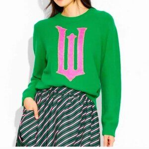 Women's Wicked Graphic Sweater wicked the movie green sweater -size S